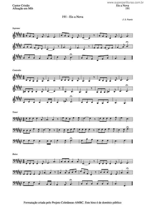 Partitura da música Eis A Nova v.5