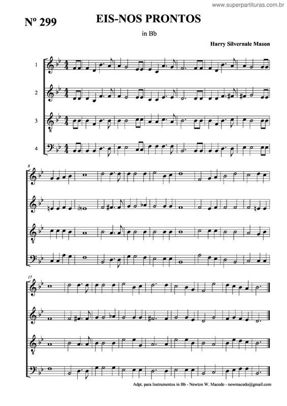 Partitura da música Eis-Nos Prontos