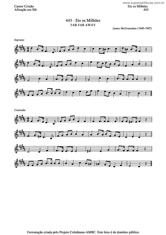 Partitura da música Eis Os Milhões v.4