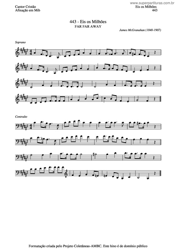 Partitura da música Eis Os Milhões v.5