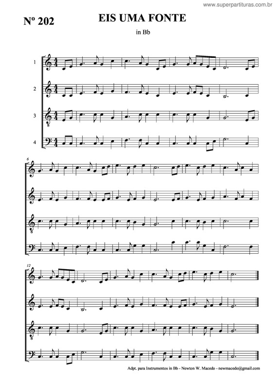 Partitura da música Eis Uma Fonte v.2