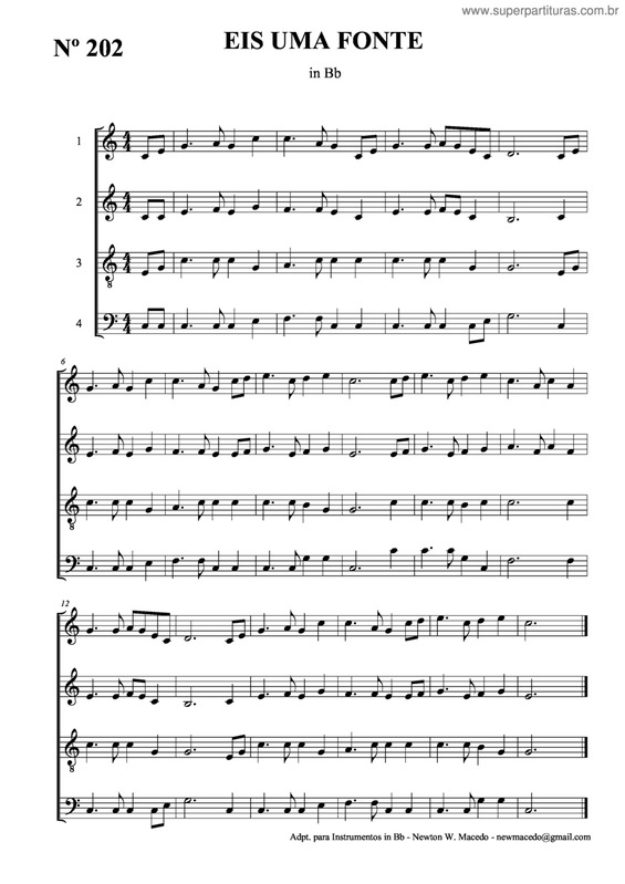 Partitura da música Eis Uma Fonte v.2