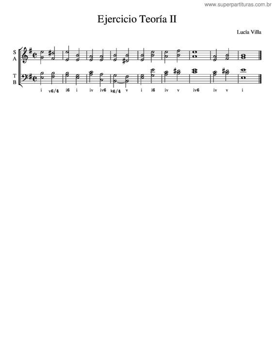 Partitura da música Ejercicio Teoría Ii