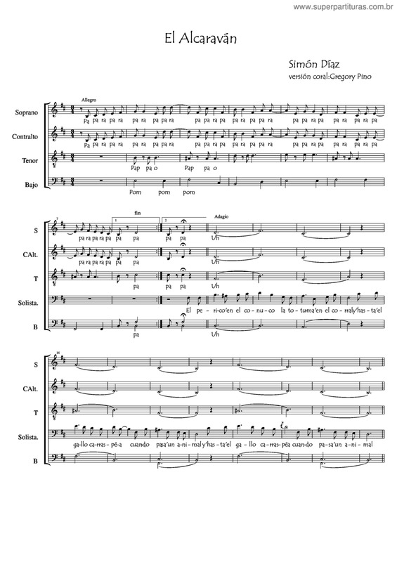 Partitura da música El Alcaraván