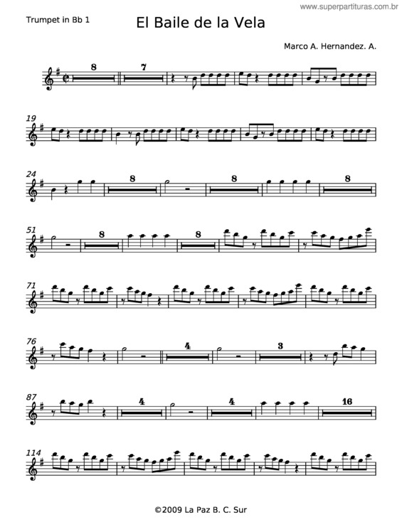 Partitura da música El Baile De La Vela – Misc Tunes