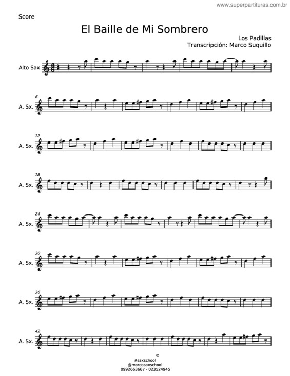 Partitura da música El Baile De Mi Sombrero – Los Padillas