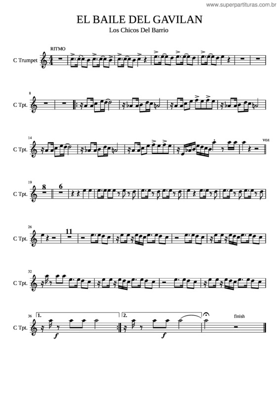 Partitura da música El Baile Del Gavilan