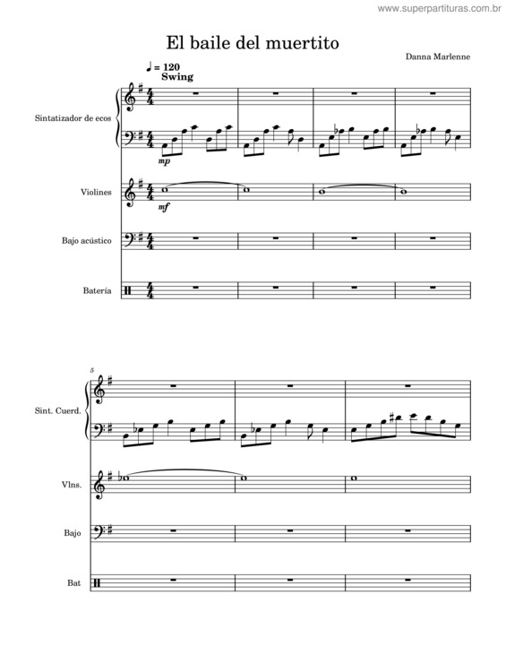 Partitura da música El Baile Del Muertito