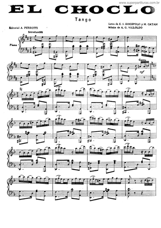 Partitura da música El Choclo v.12