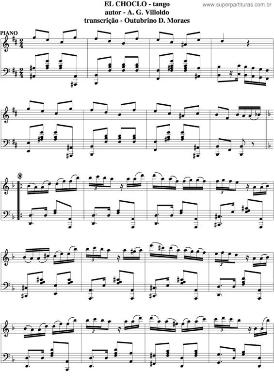 Partitura da música El Choclo v.9