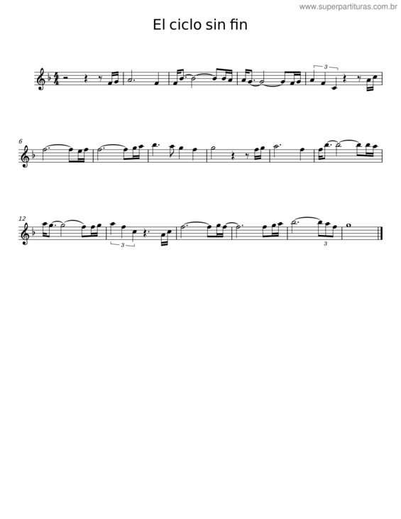 Partitura da música El Ciclo Sin Fin v.3
