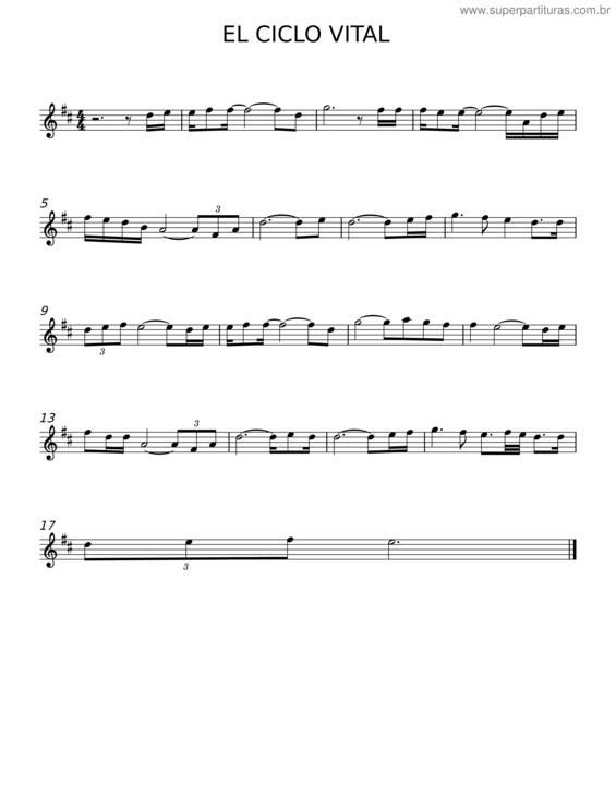 Partitura da música El Ciclo Vital
