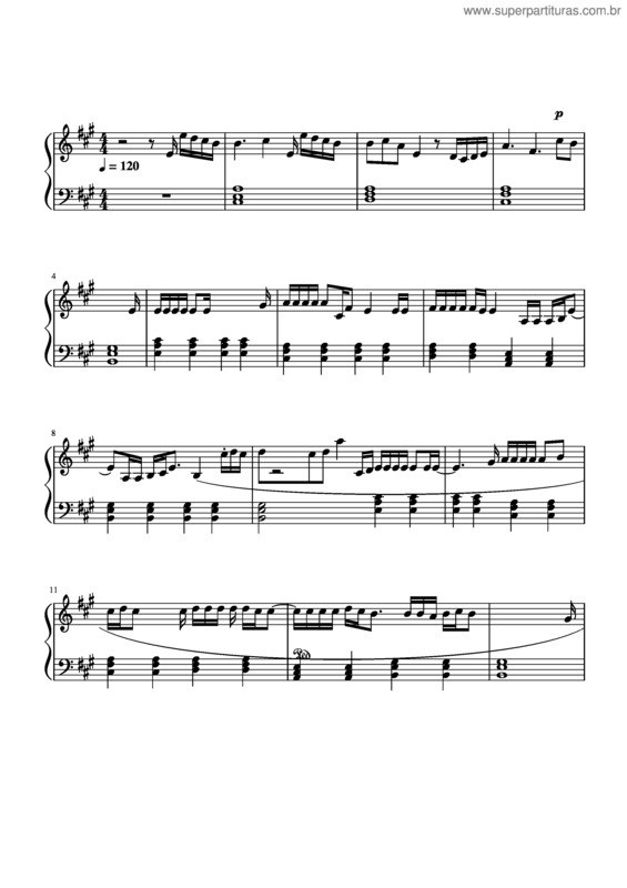 Partitura da música El Cielo Nunca Cambiara – Melendi