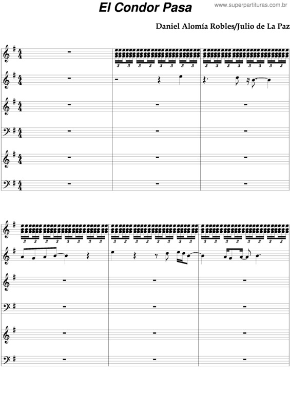 Partitura da música El Condor Pasa v.2