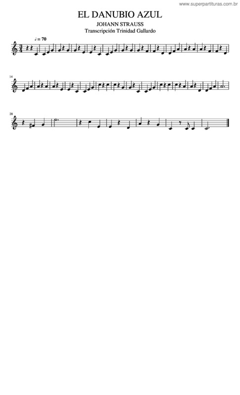 Partitura da música El Danubio Azul 70 Ppm