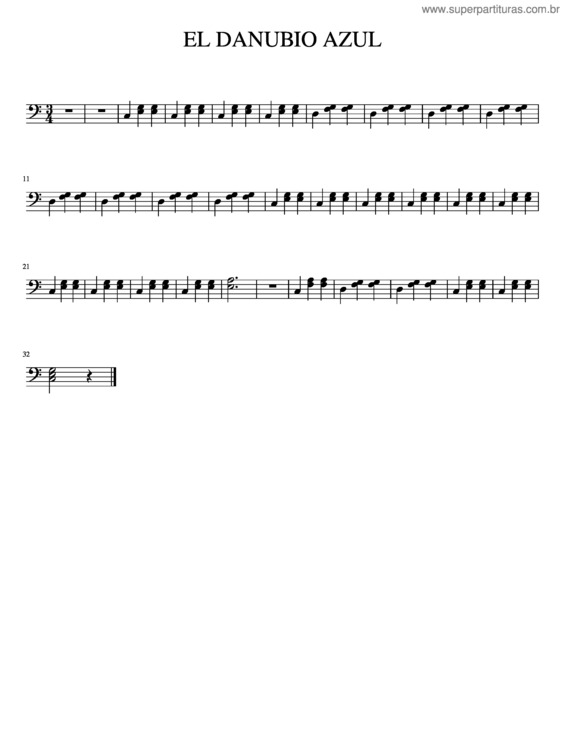 Partitura da música El Danubio Azul v.6
