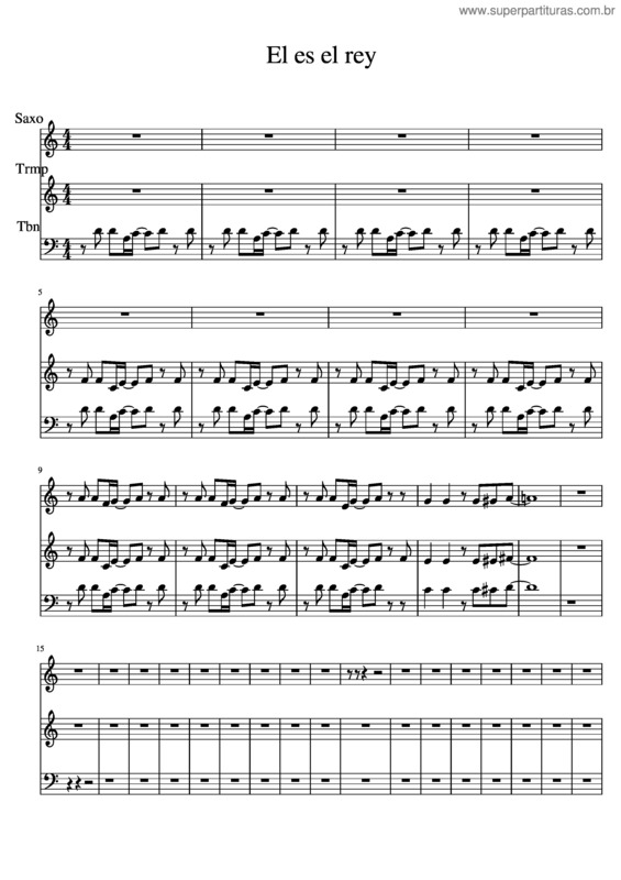 Partitura da música El Es El Rey v.7