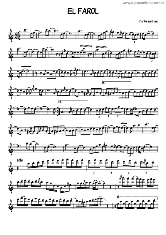 Partitura da música El Farol 1