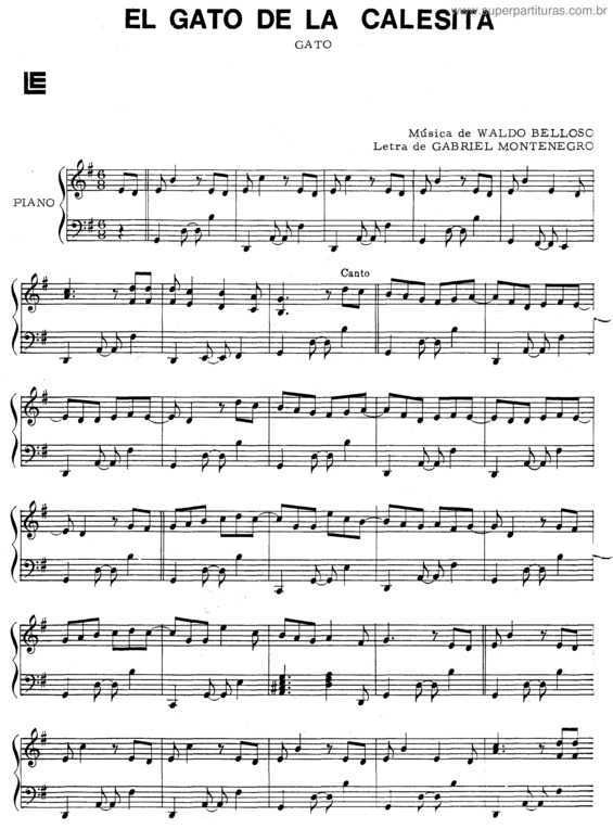 Partitura da música El Gato De La Calesita