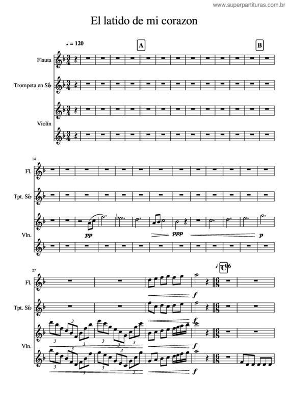 Partitura da música El Latido De Mi Corazon