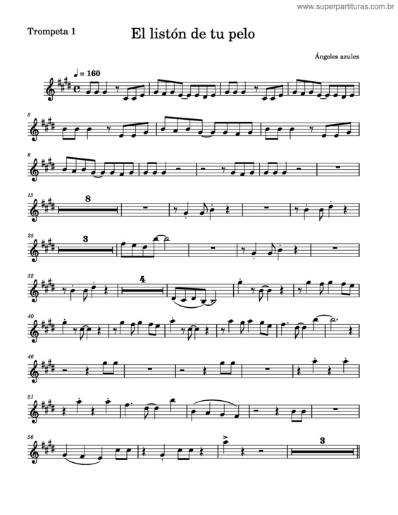 Partitura da música El Listón De Tu Pelo