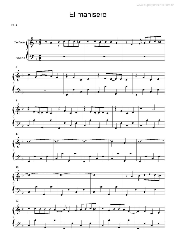 Partitura da música El Manisero v.2