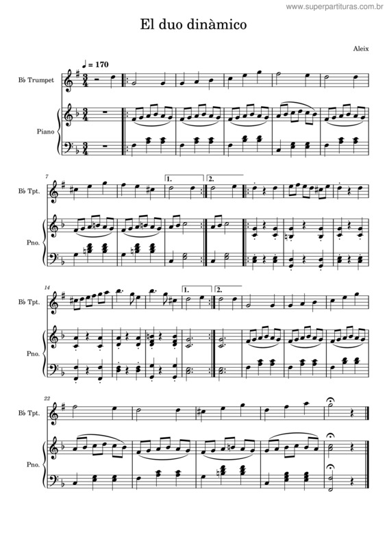 Partitura da música El Meu Duo Dinàmico.Mscx 3 – Aleixbarrios1