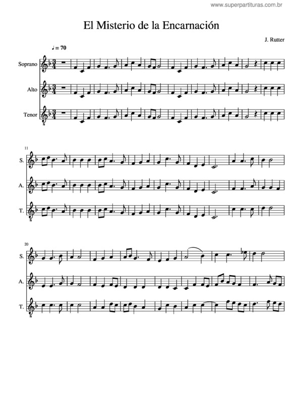 Partitura da música El Misterio De La Encarnación