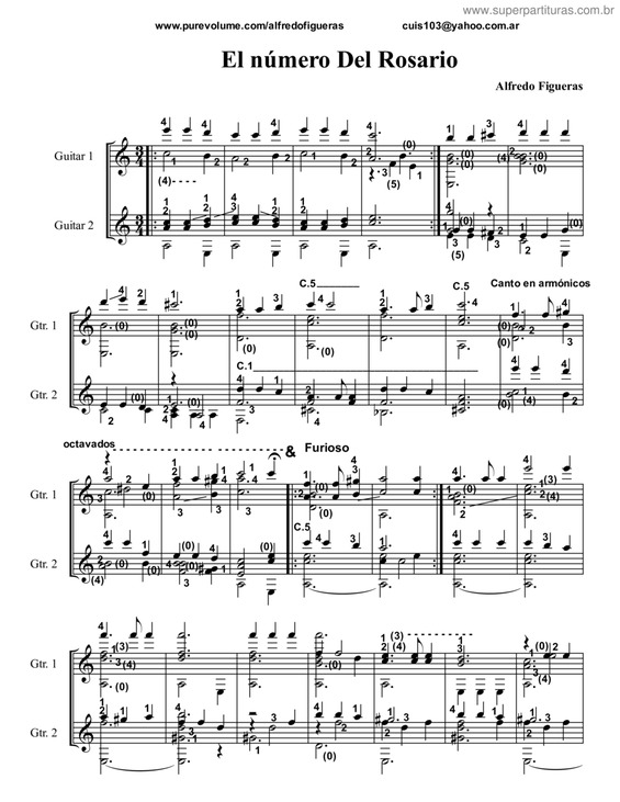 Partitura da música El Número Del Rosario