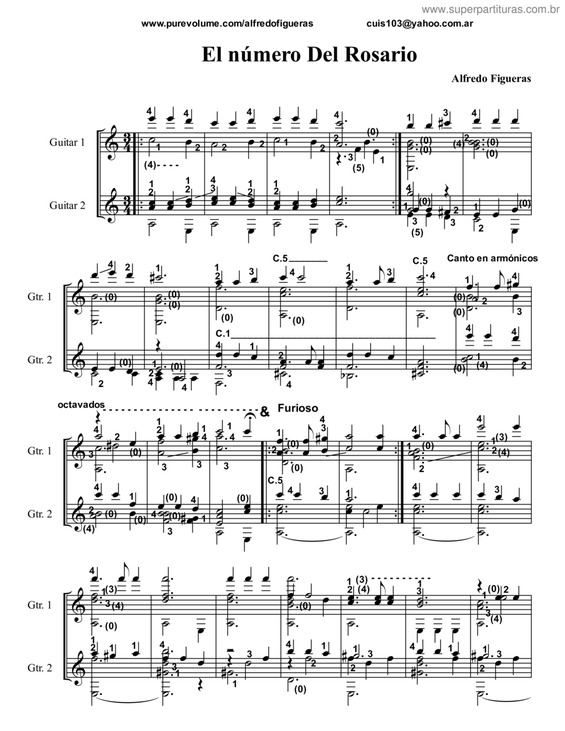 Partitura da música El Número Del Rosario