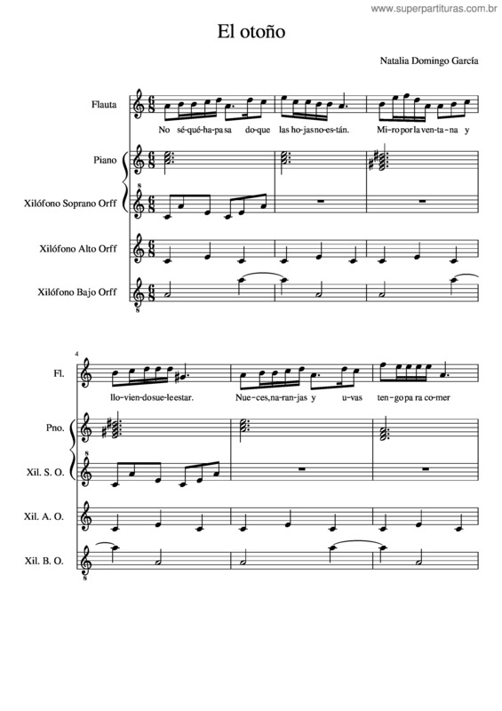 Partitura da música El Otoño