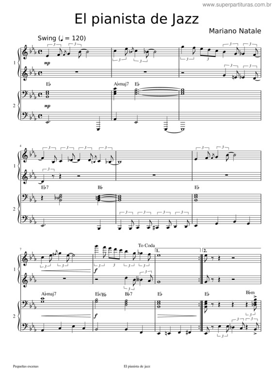 Partitura da música El Pianista De Jazz v.2