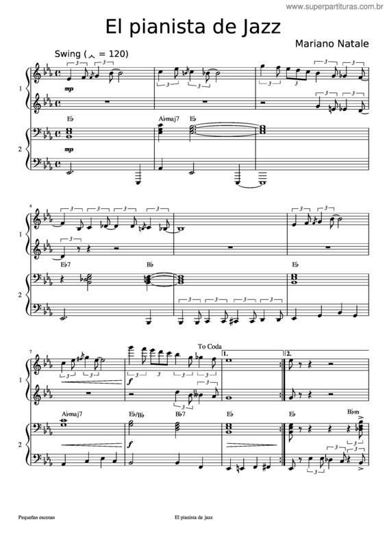 Partitura da música El Pianista De Jazz