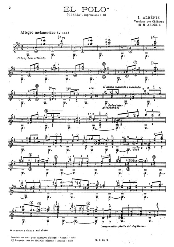 Partitura da música El Polo