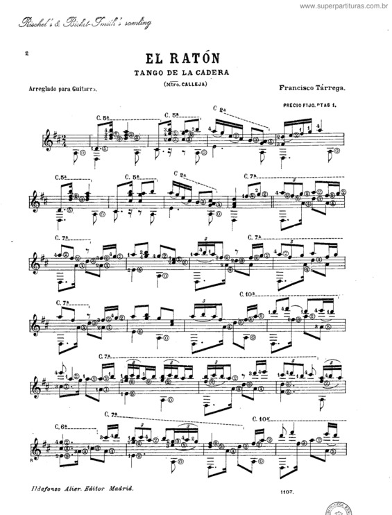 Partitura da música El Raton v.4