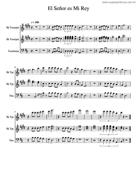 Partitura da música El Señor Es Mi Rey  Bm