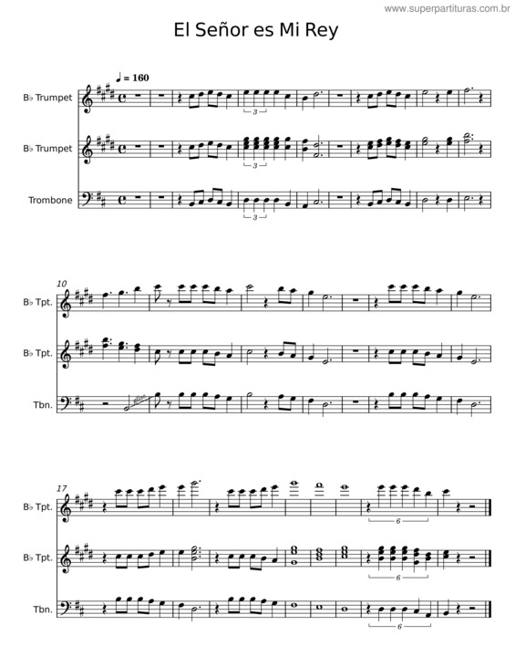 Partitura da música El Señor Es Mi Rey