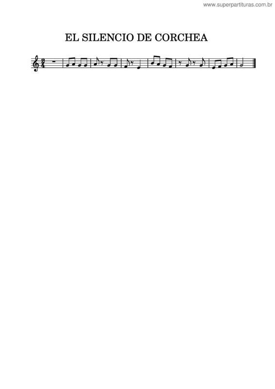 Partitura da música El Silencio De Corchea
