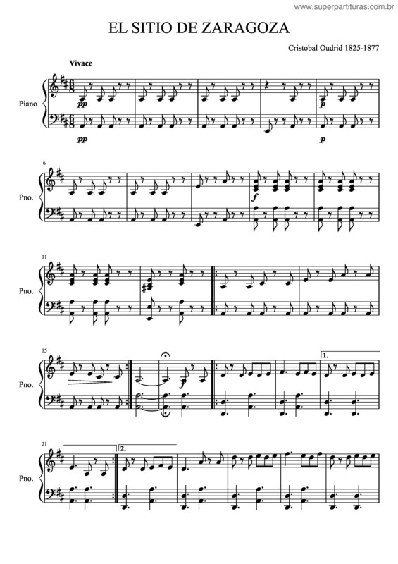 Partitura da música El Sitio De Zaragoza