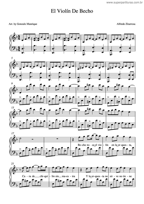 Partitura da música El Violín De Becho v.2