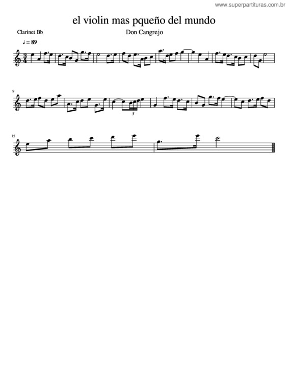 Partitura da música El Violin Mas Pqueño Del Mundo