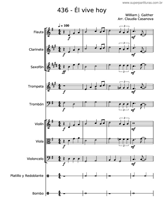 Partitura da música Él Vive Hoy – William J. Gaither