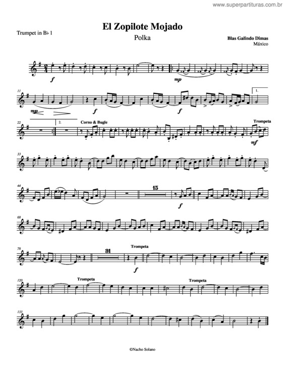 Partitura da música El Zopilote