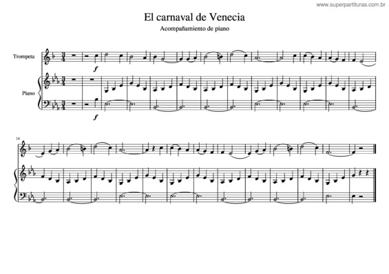 Partitura da música El_Carnaval_De_Venecia
