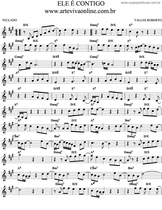 Partitura da música Ele É Contigo v.2