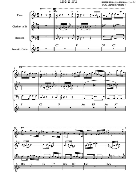 Partitura da música Ele E Eu v.2