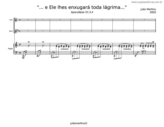 Partitura da música Ele Lhes Enxugara Toda Lagrima – Julio Merlino