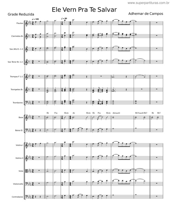 Partitura da música Ele Vem Pra Te Salvar