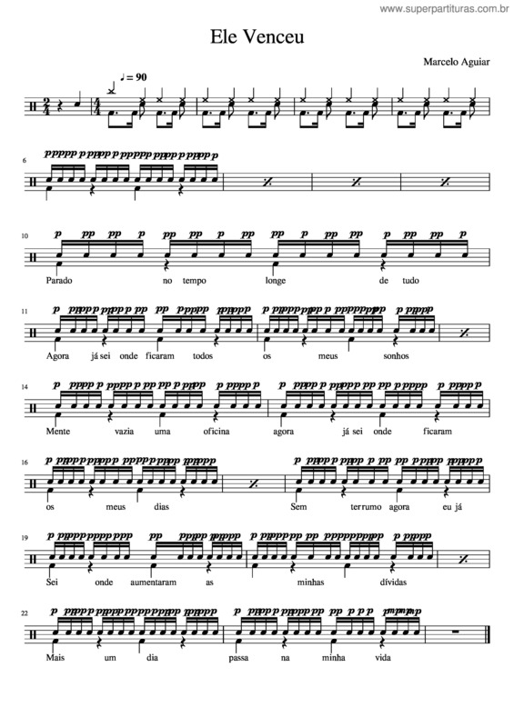 Partitura da música Ele Venceu