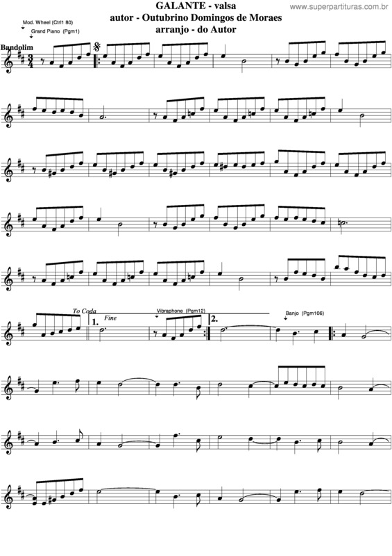Partitura da música Elegante v.10